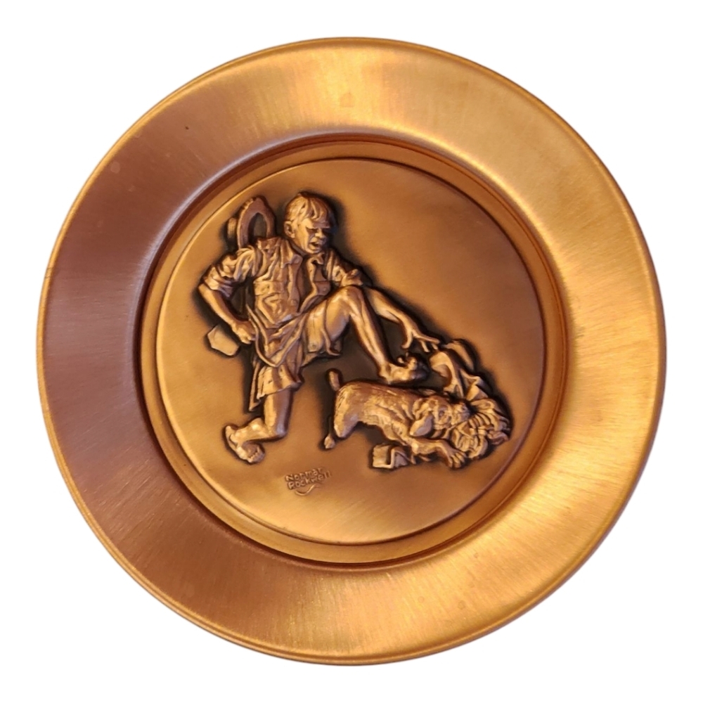 Norman Rockwell The Thief Copper Plate 1979 Hamilton Vintage Wall Art Decor